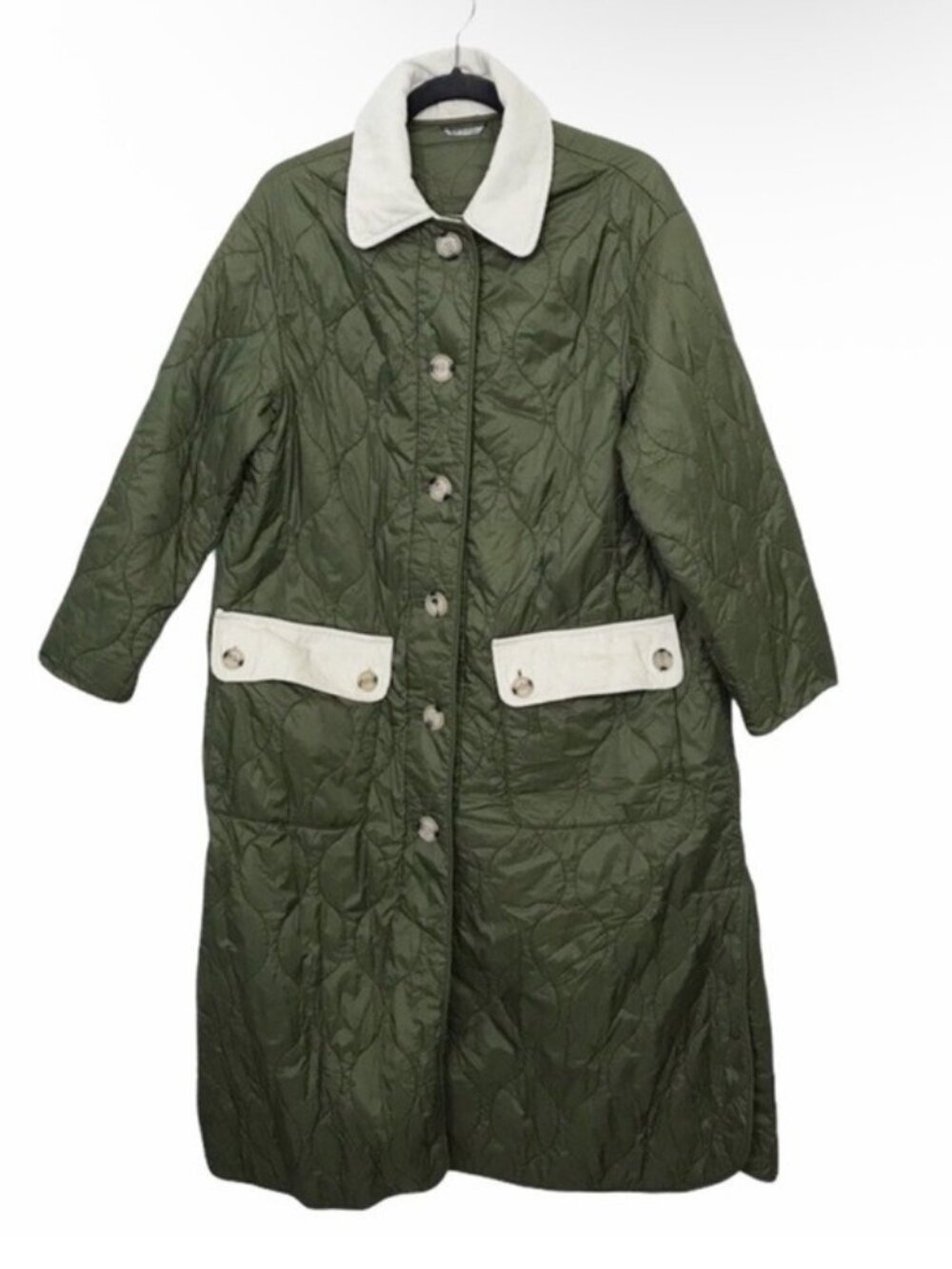 Barbour by AlexaChung Annie Green Quilted Coat Jacket US 6